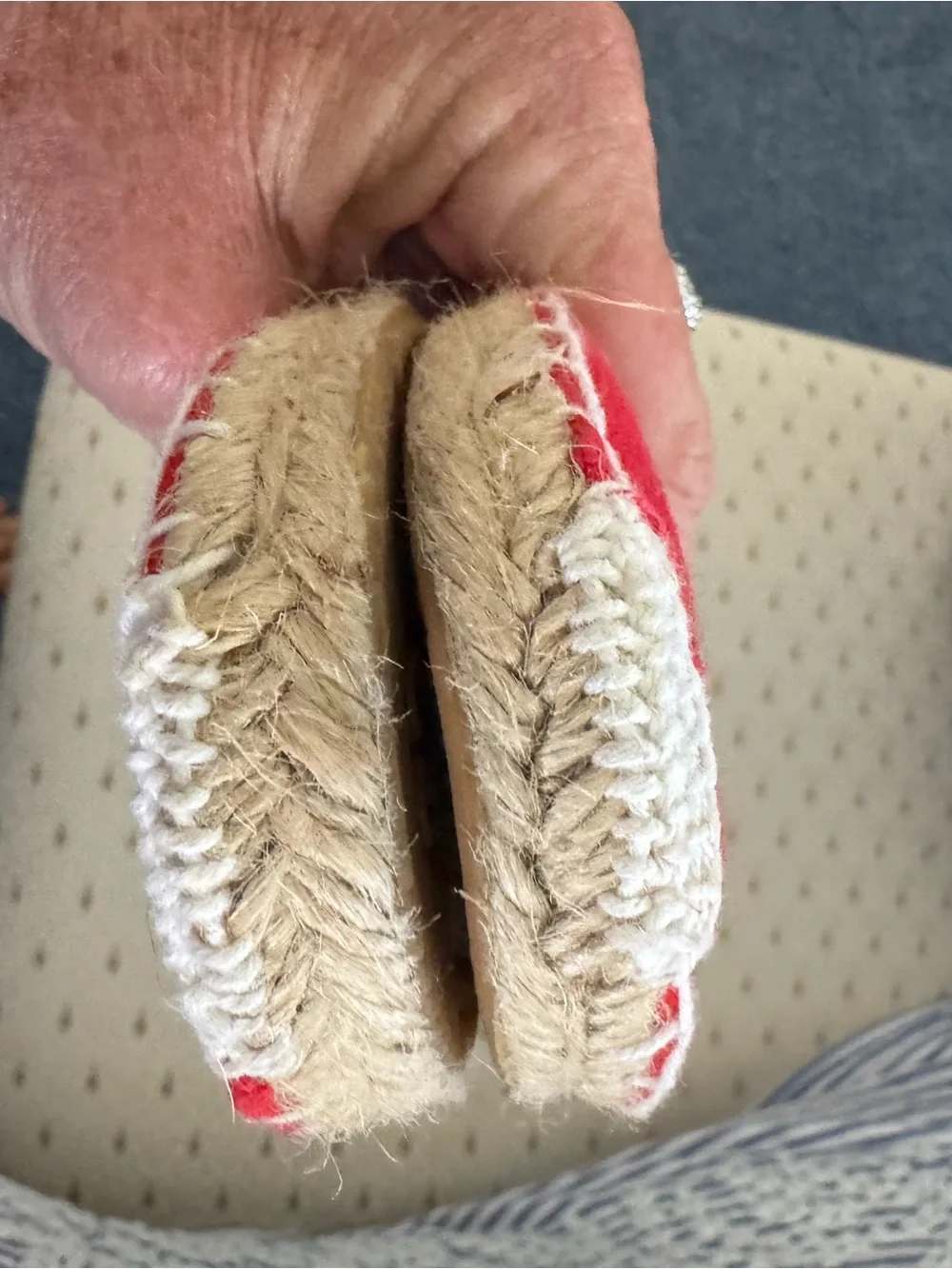 Source Unknown Red Espadrille-Style Women’s Slip-Ons